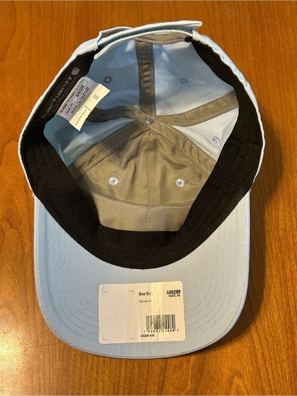 Carhartt Force Canvas Logo Baseball Cap Hat Light Blue Adjustable Strapback